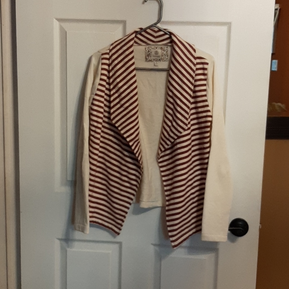 Element eden striped open cardigan sz M